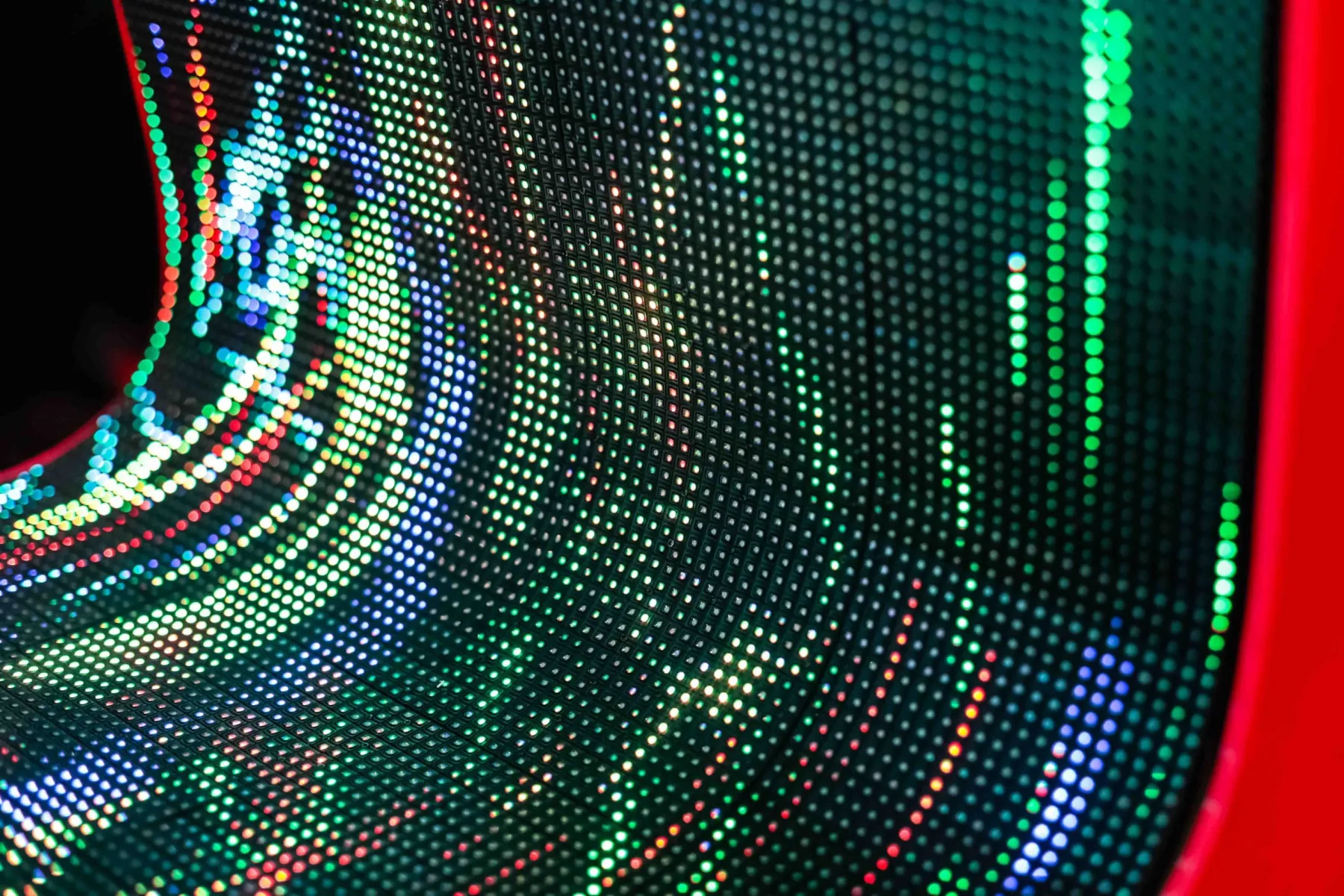 Innendørs LED-vegg i lobby